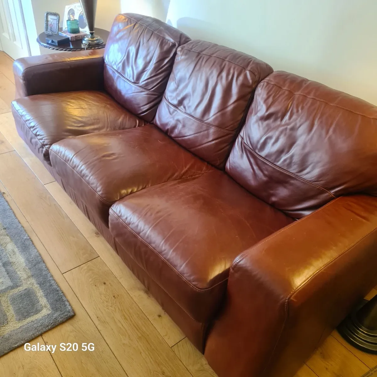 Italian Leather 4 Seater Couch - Image 2