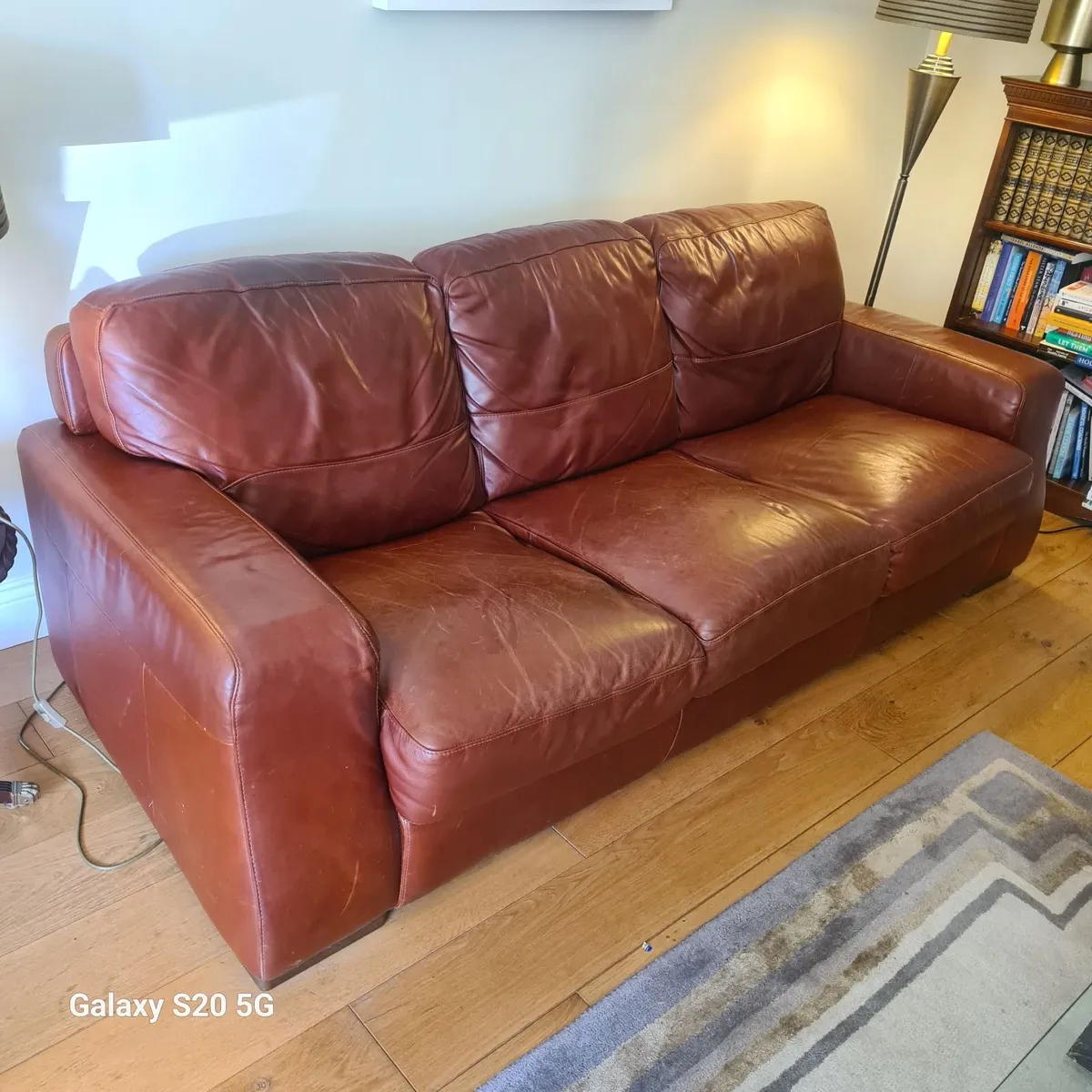 Italian Leather 4 Seater Couch - Image 3