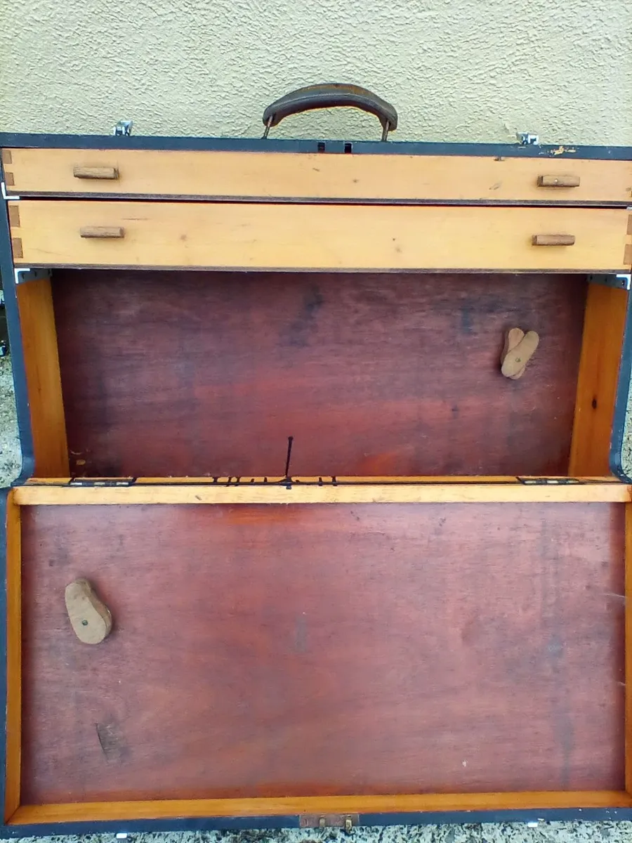 Vintage wood work tool case - Image 3