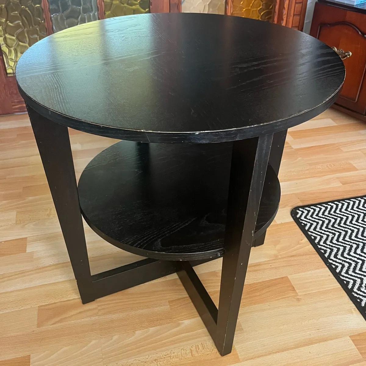 Black Wooden Coffee Table - Image 1