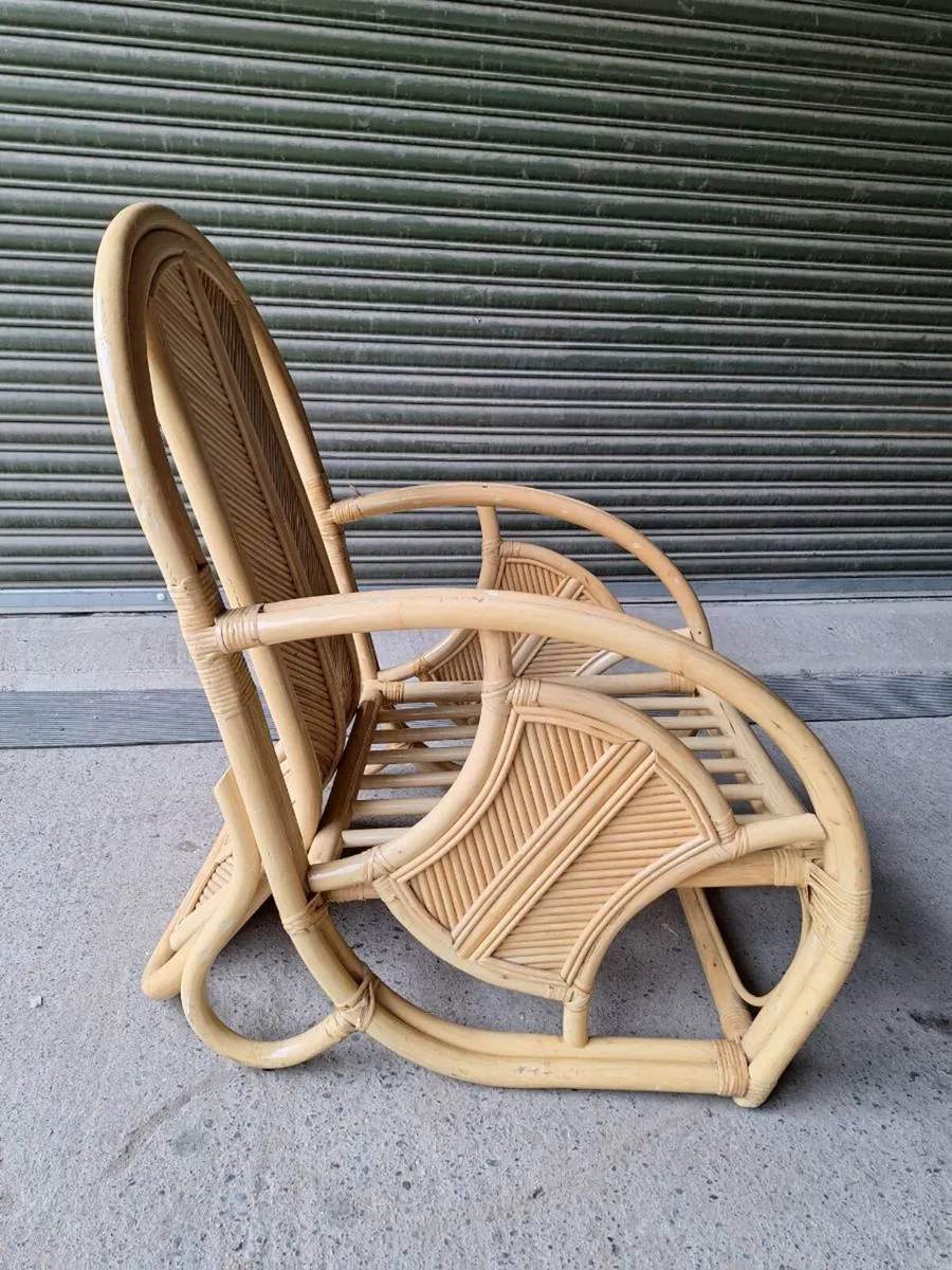 Vintage bamboo/rattan armchair (DELIVERY) - Image 3