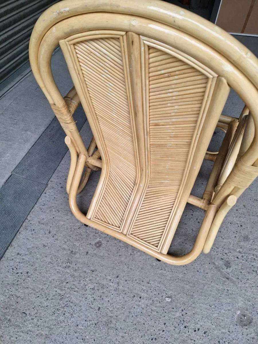 Vintage bamboo/rattan armchair (DELIVERY) - Image 4