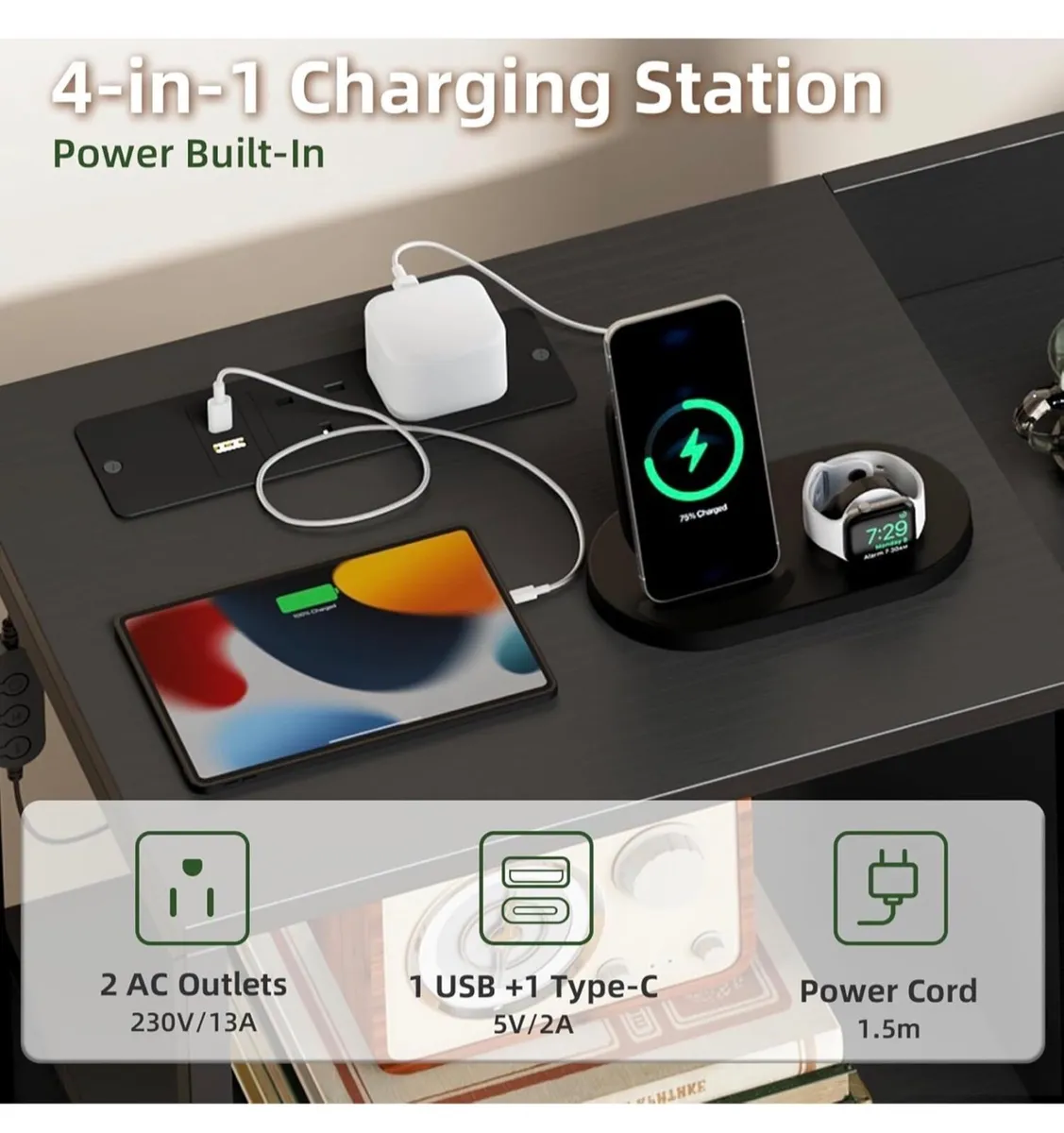 Chest of Drawers Bedroom with Charging Station and - Image 2