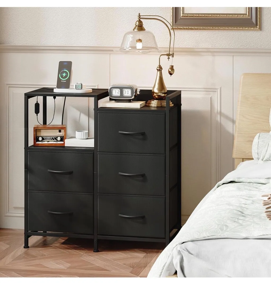 Chest of Drawers Bedroom with Charging Station and - Image 3
