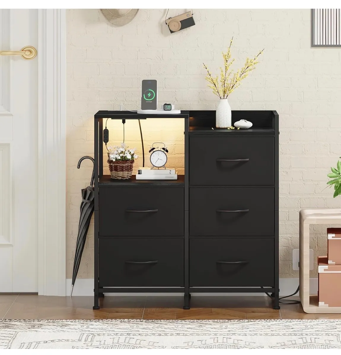 Chest of Drawers Bedroom with Charging Station and - Image 4