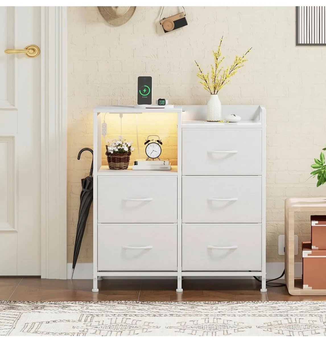 Chest of Drawers Bedroom with Charging Station and - Image 3