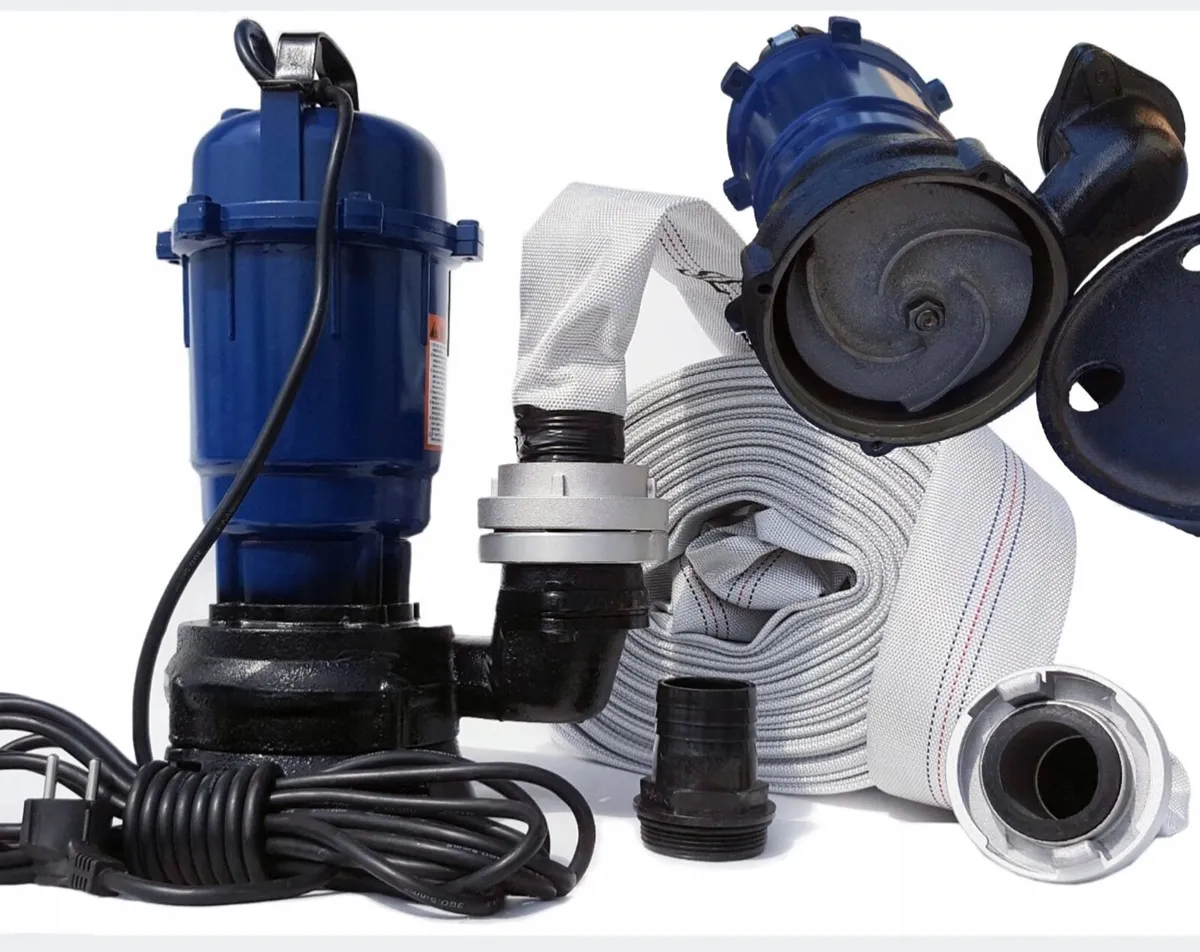 PUMP WITH SHREDDER + 30 M FIRE HOSE - Image 1