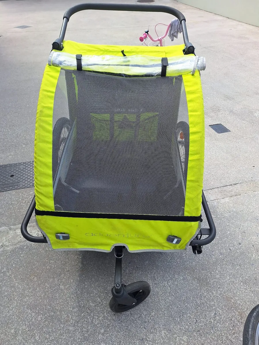 Double kids bike trailer - Image 2