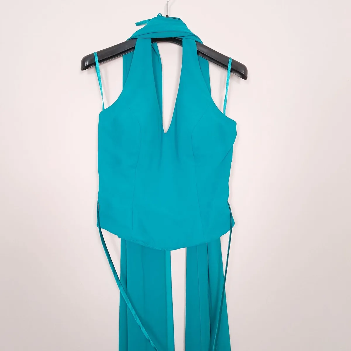 Bella Formals Blue Top Chiffon Skirt Set 10-12UK - Image 3