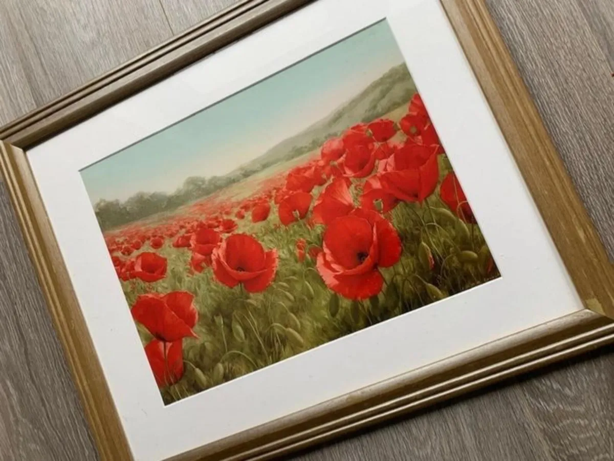 Poppy Picture  Approx A3 size - Image 1