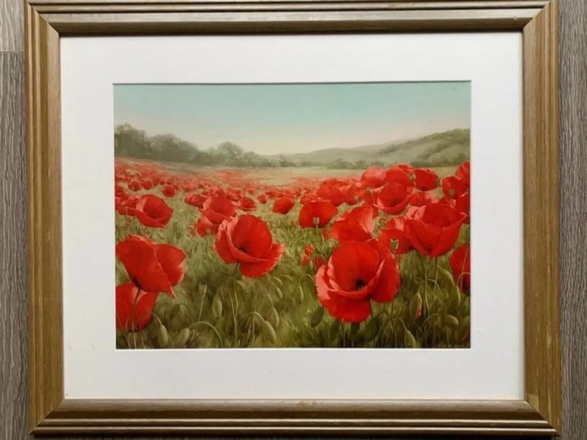 Poppy Picture  Approx A3 size - Image 2