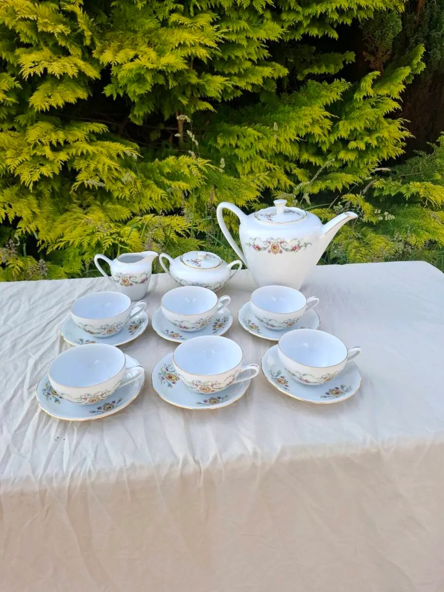 Floral china tea set postage possible