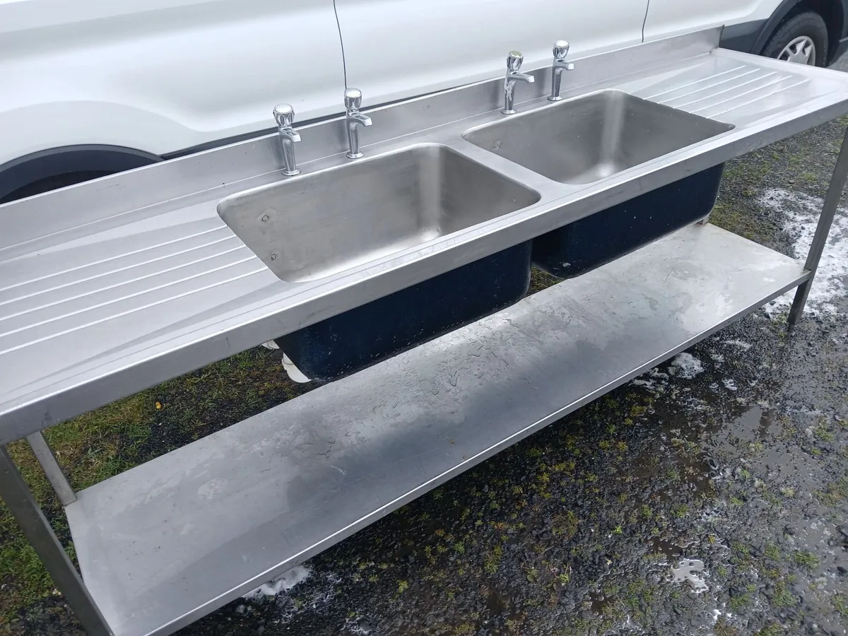 Staneless steel cabbinet double sink unit - Image 2