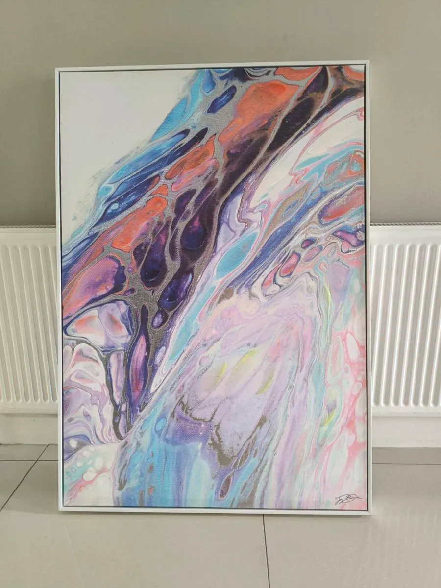 Framed Art, Canvas, Abstract, Modern - Image 1