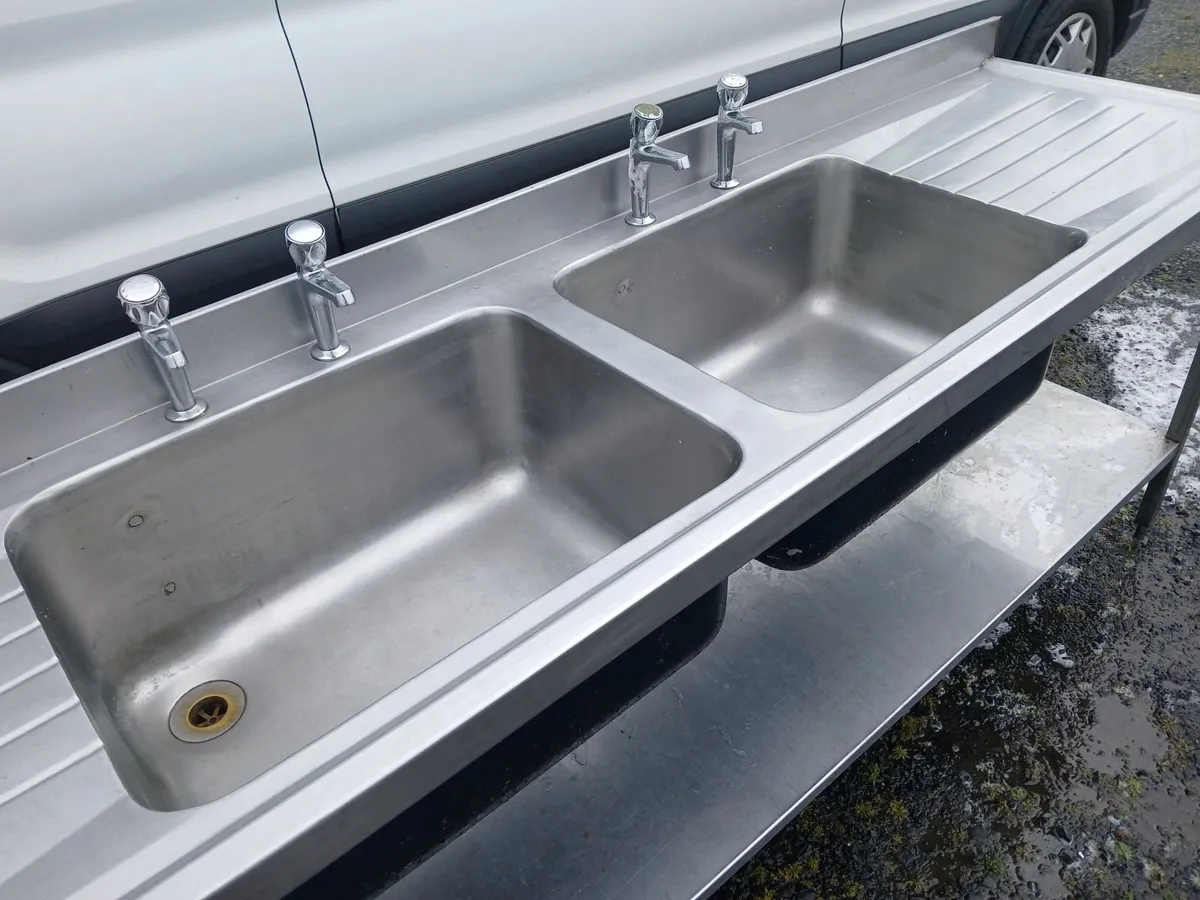 Staneless steel cabbinet double sink unit - Image 3