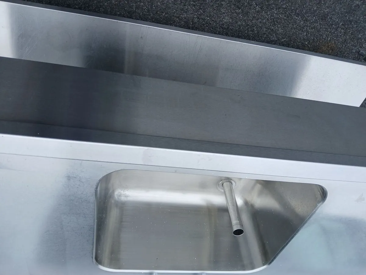 Stainless steel cabbinet double sink unit complete - Image 3