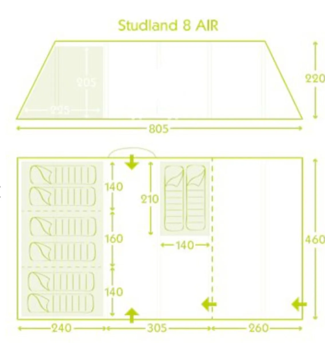 Kampa Studland 8 Air Tent - Image 4