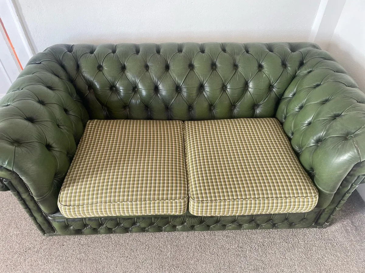 Green Chesterfield Sofa 2 Seater - Image 3