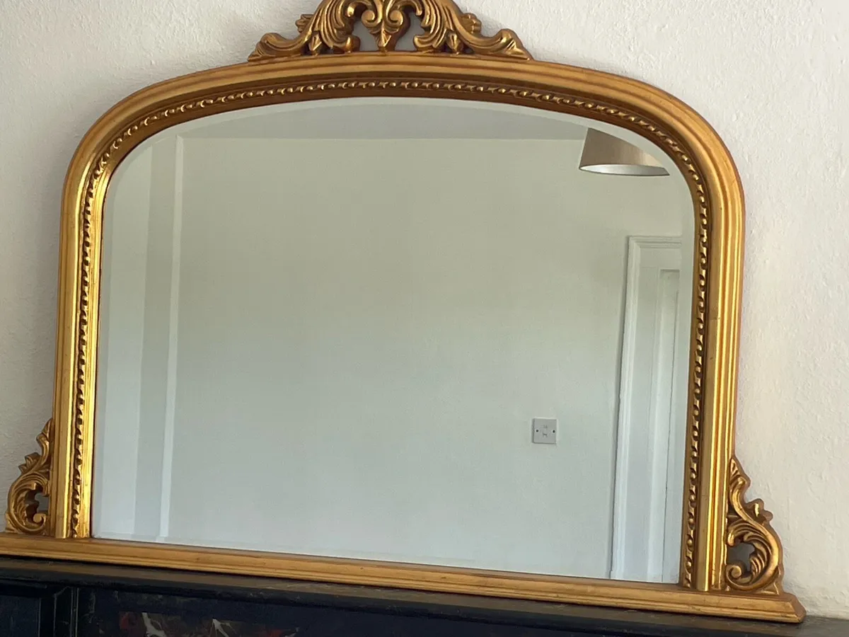 Antique Fireplace Mirror - Image 1