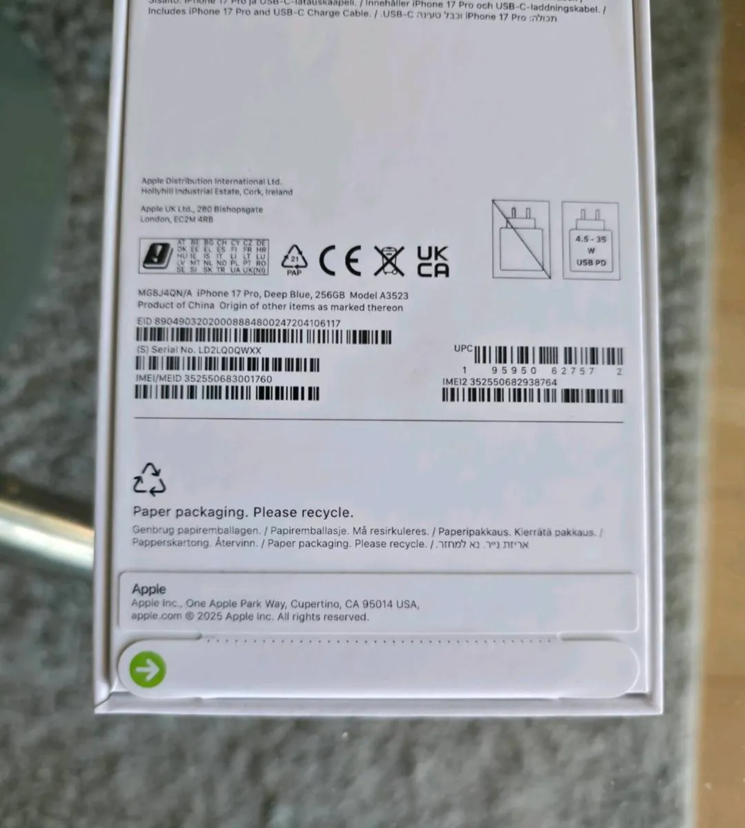 Apple Iphone 17 Pro 256GB IRISH - Image 2