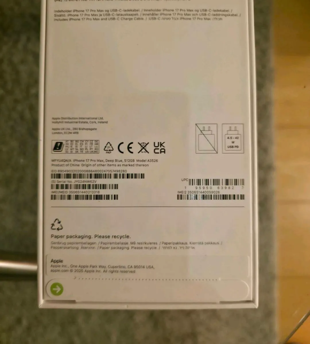 Apple Iphone 17 Pro Max 512GB IRISH - Image 2