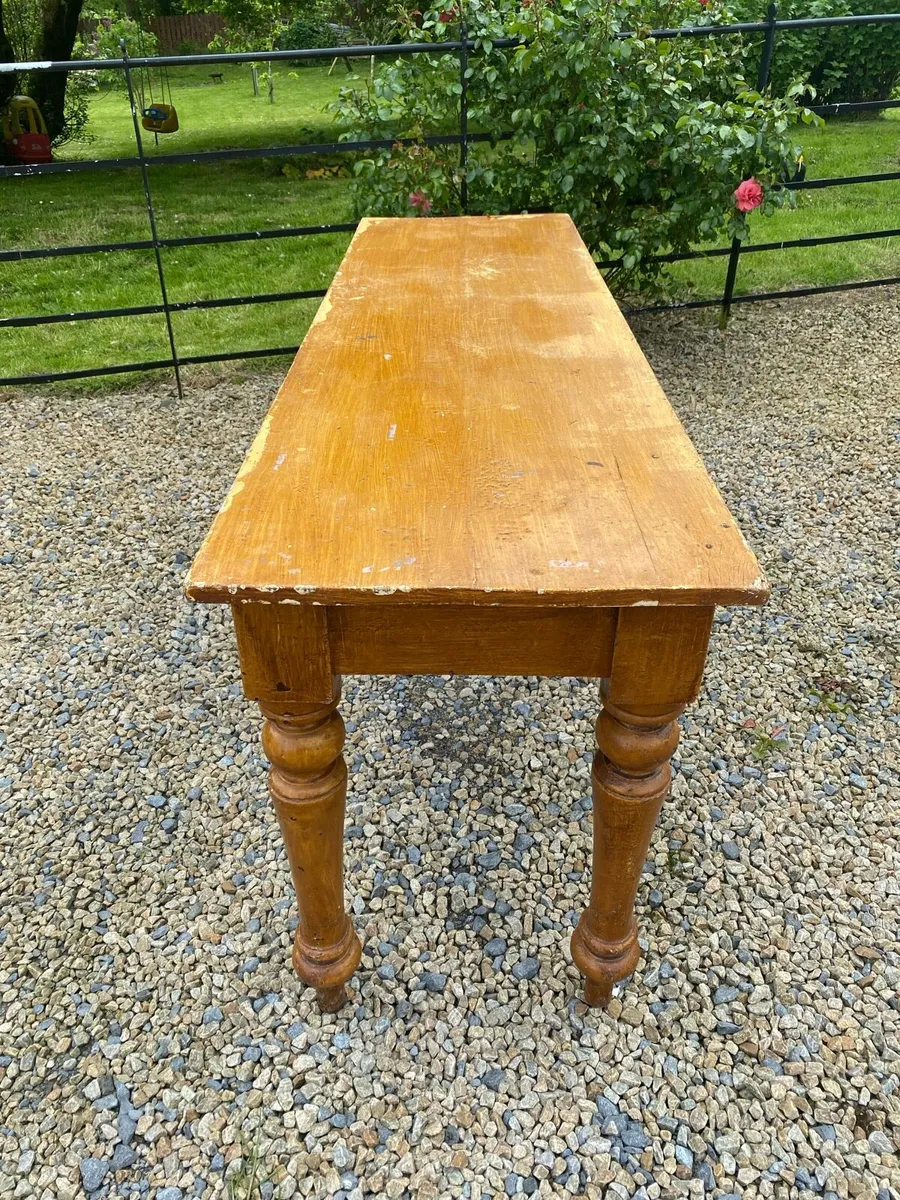 Antique pine table - Image 4