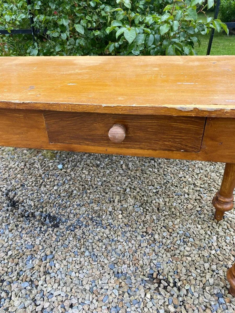 Antique pine table - Image 2