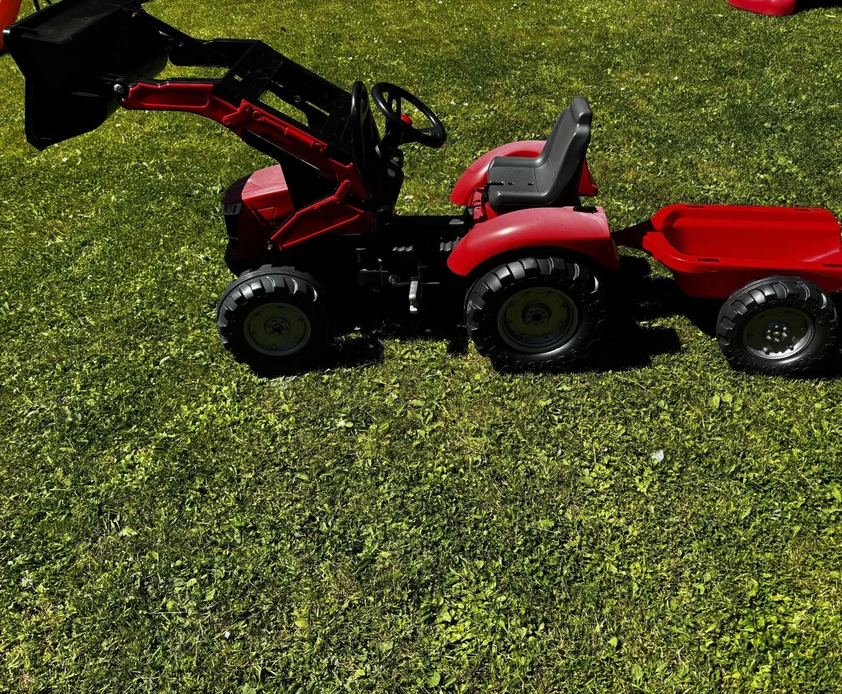Kids Ride-On Pedal Tractor with Front Loader - Image 4