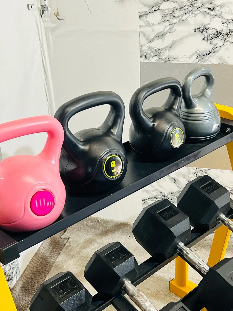HEX DUMBBELLS KETTLEBELLS WITH RACK - Image 4