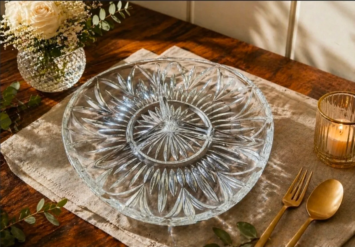Marquis Waterford Crystal Handcut Serving Bowl Dis - Image 1