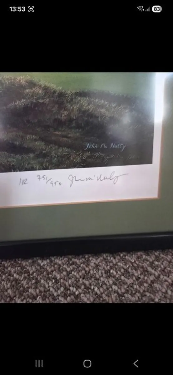 RARE Set of 3 Golf Prints Signed by John McNulty Christy OConnor Jr - Image 4