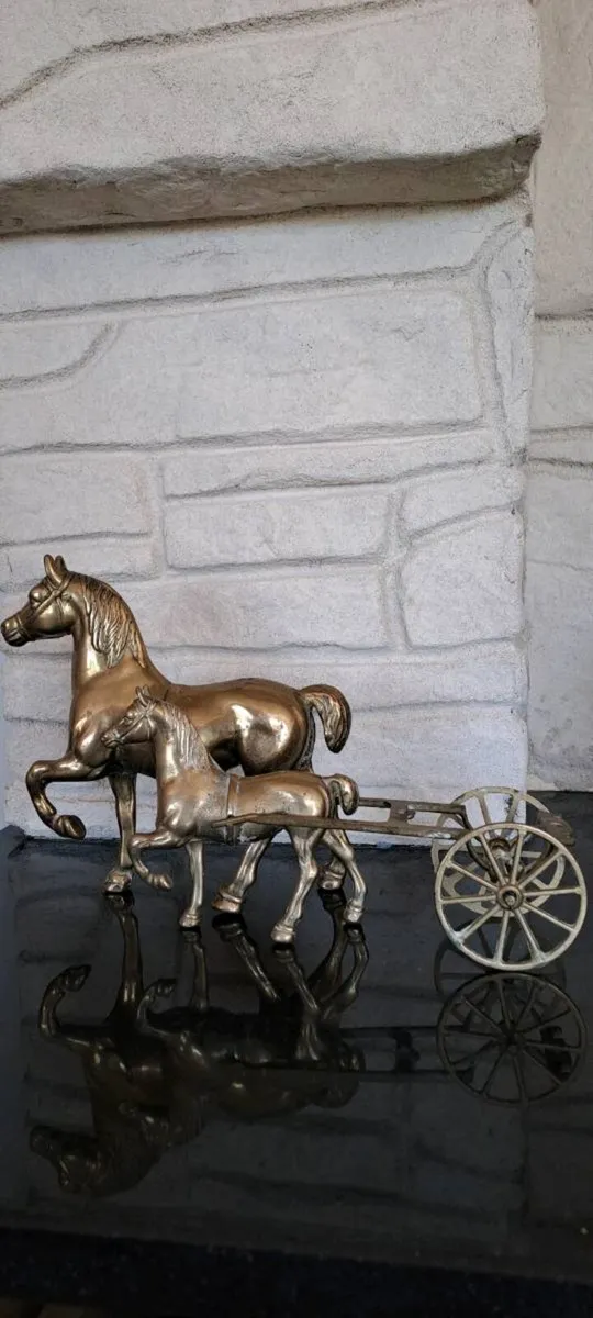 Solid brass horses