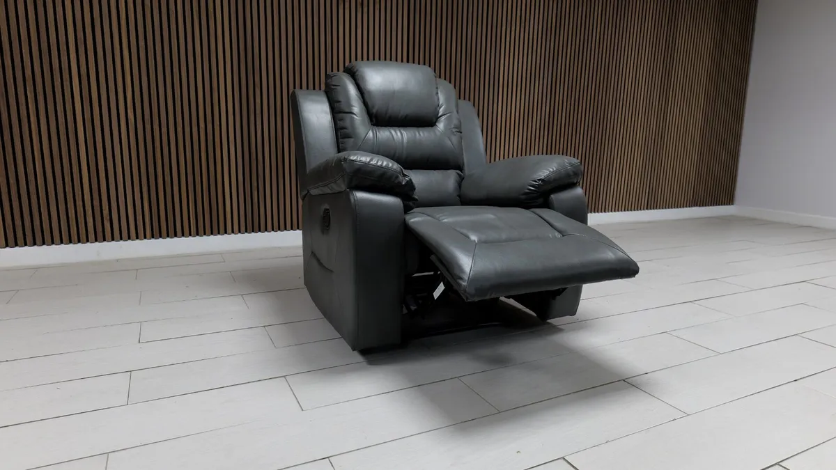 Axel 3+2 Seater Leather Recliner Sofa Set - Image 3