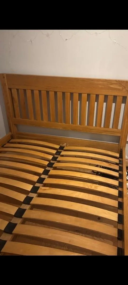 5ft solid wood oak bed - Image 2