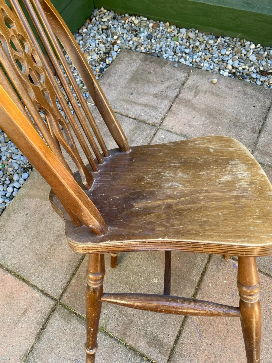 Mahogany foldable kitchen table and four chairs - Image 2