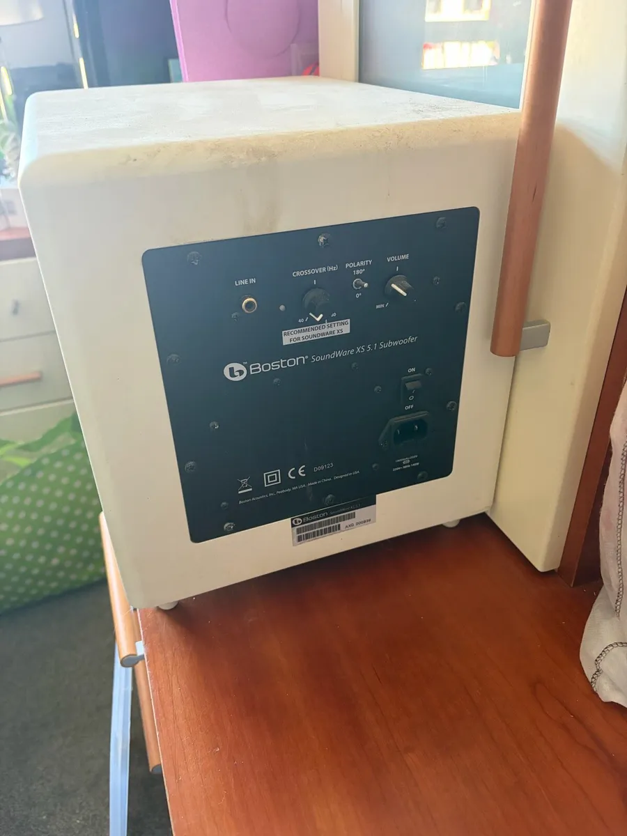 Boston SoundWare XS 5.1 Powered Subwoofer – White - Image 3
