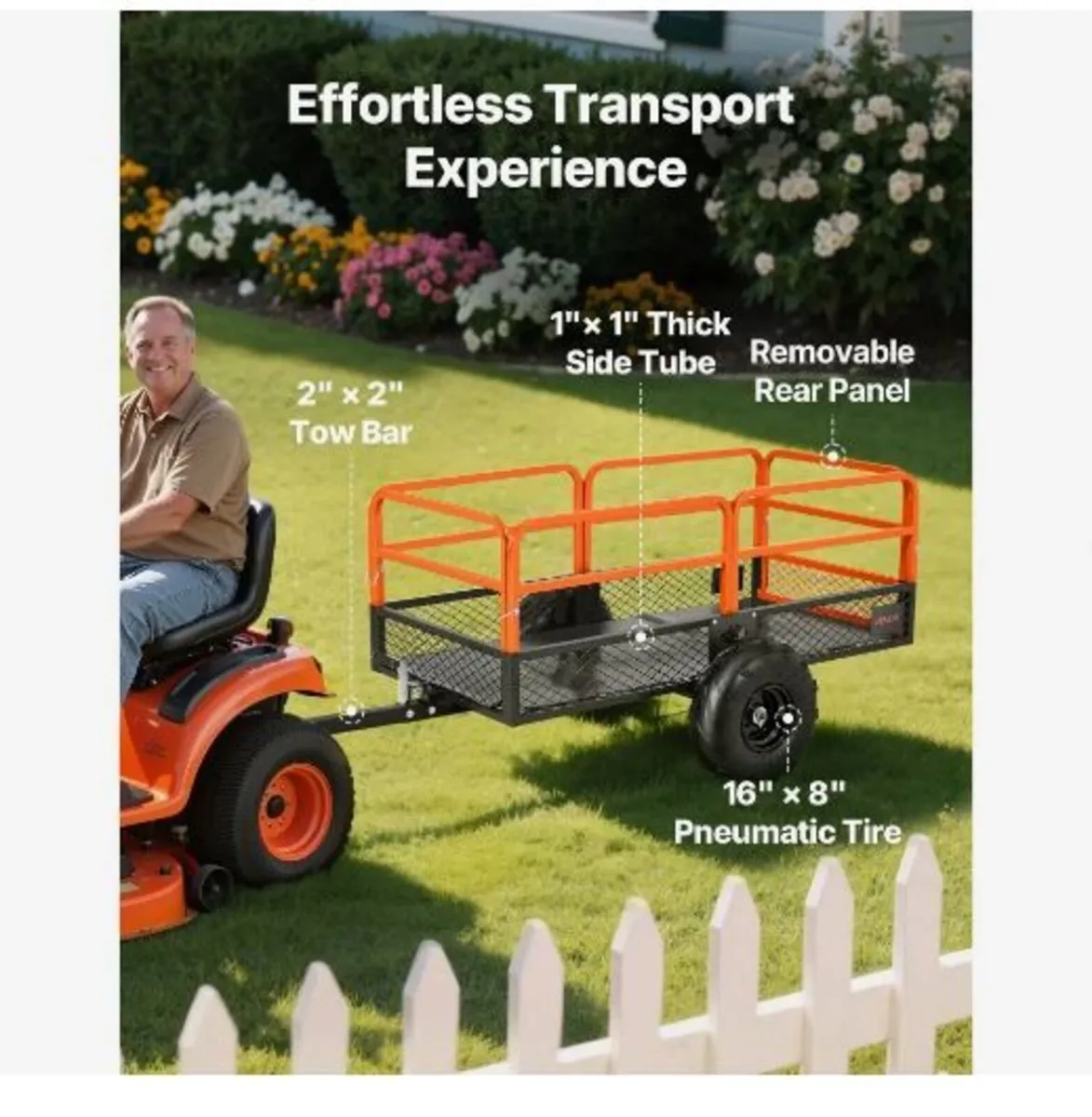 Garden Utility Trailer, 22 Cu. Ft. & 725 kg - Image 2