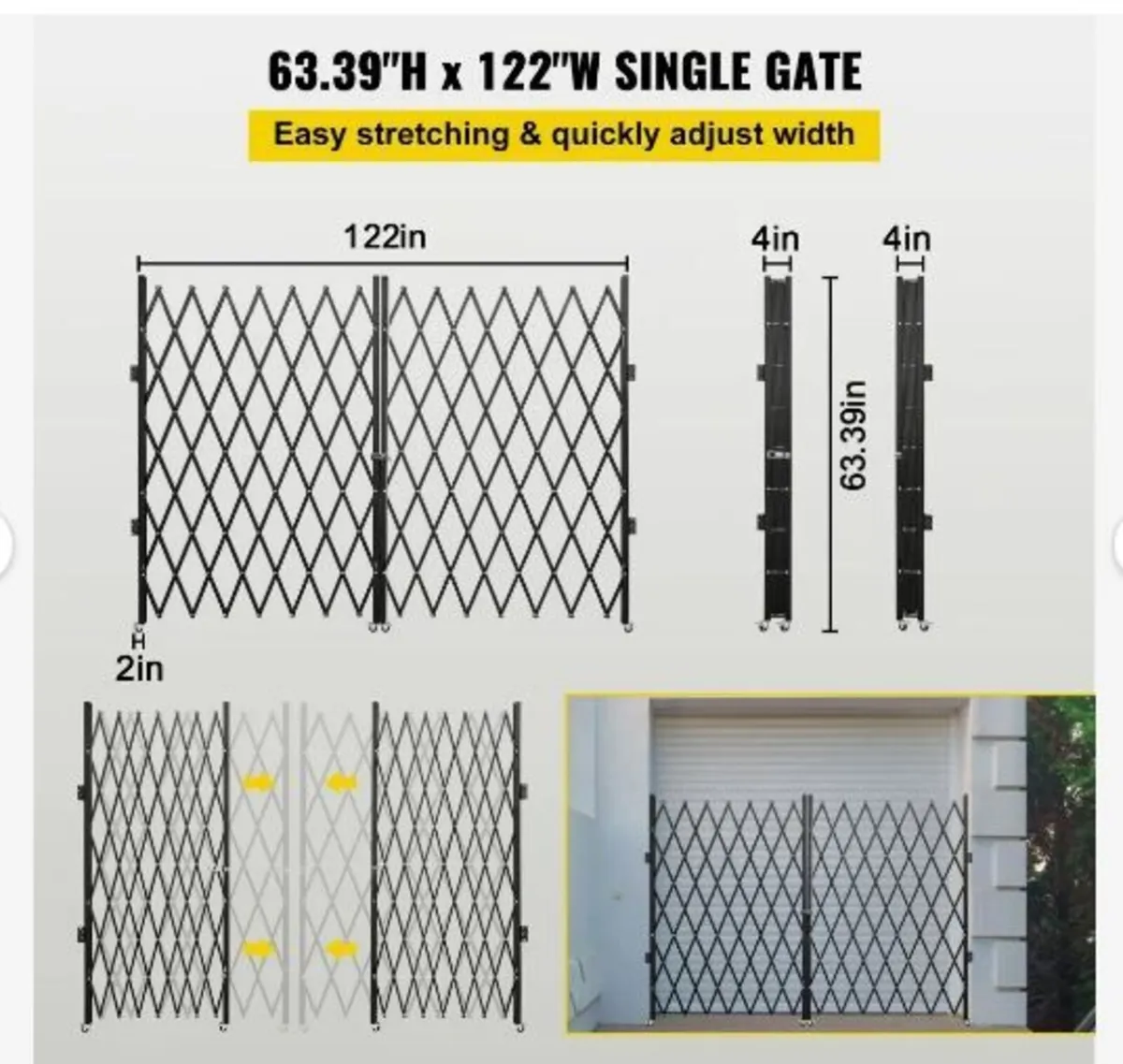 Double Folding Security Gate Folding Door Gate - Image 4