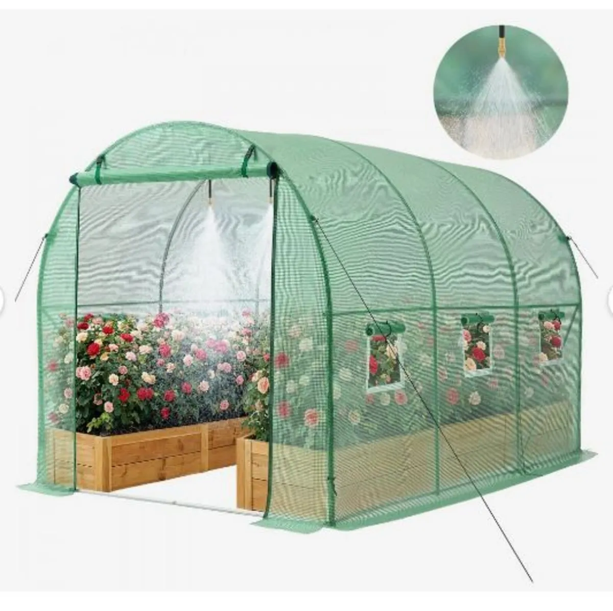 Walk-in Tunnel Greenhouse, 2.93x1.97x1.94 m - Image 1