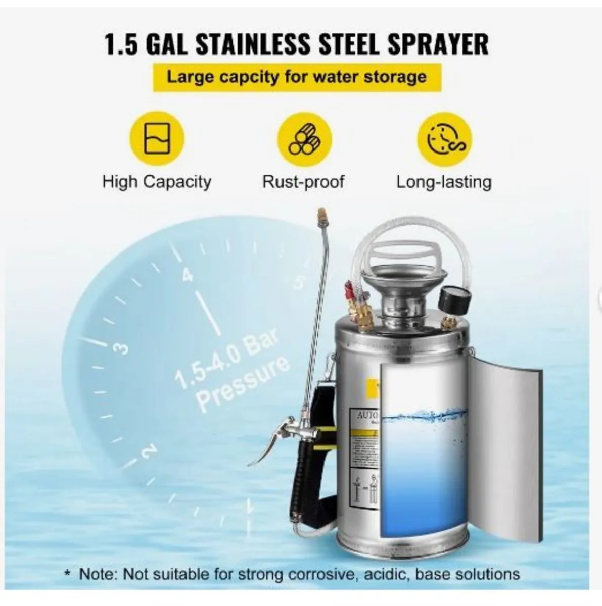 Stainless Steel Sprayer 6L - Image 2