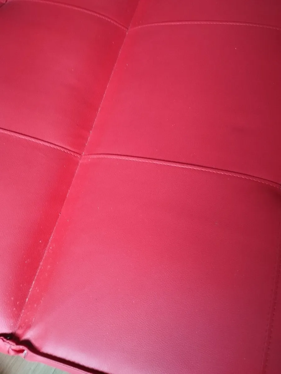 Leather sofa bed - Image 4