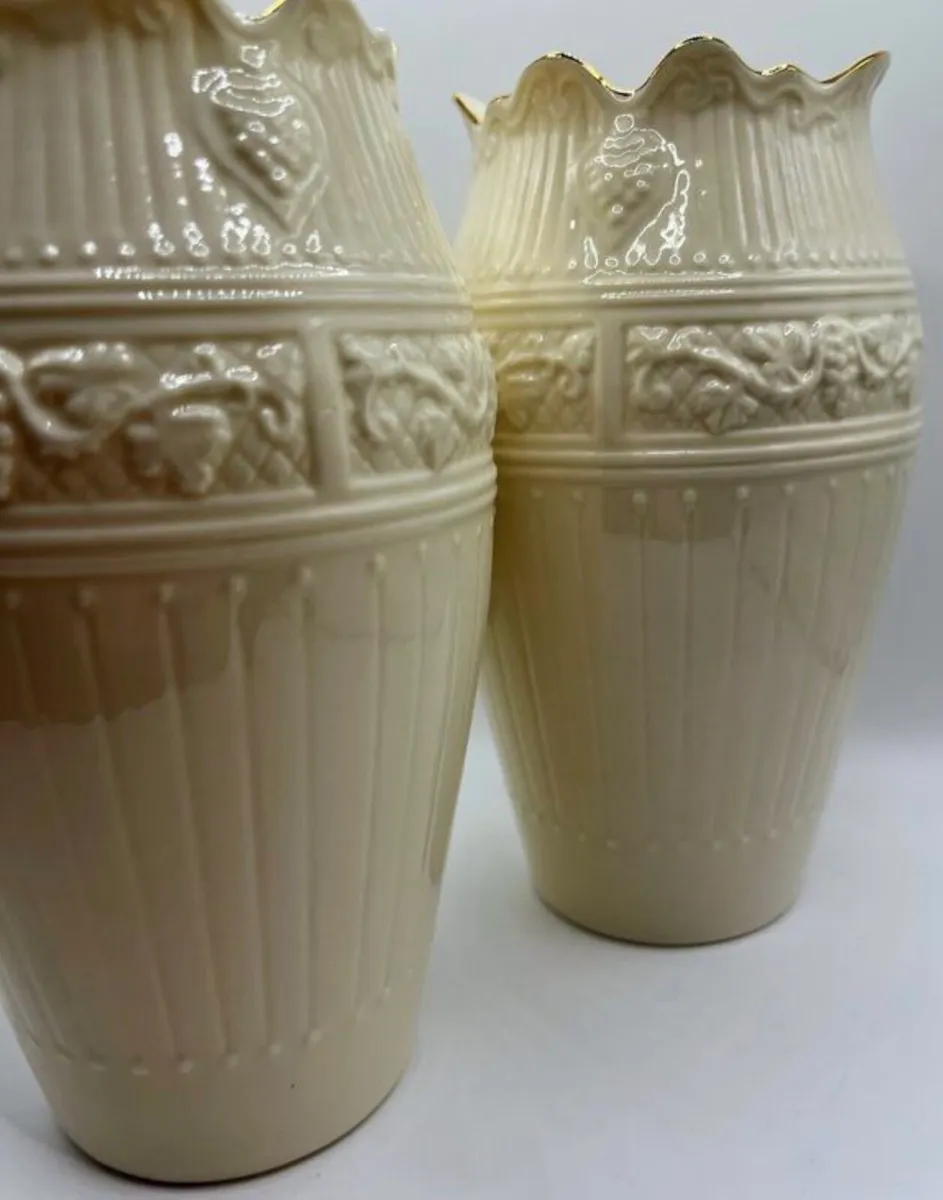 Pair Belleek Vases - Image 2