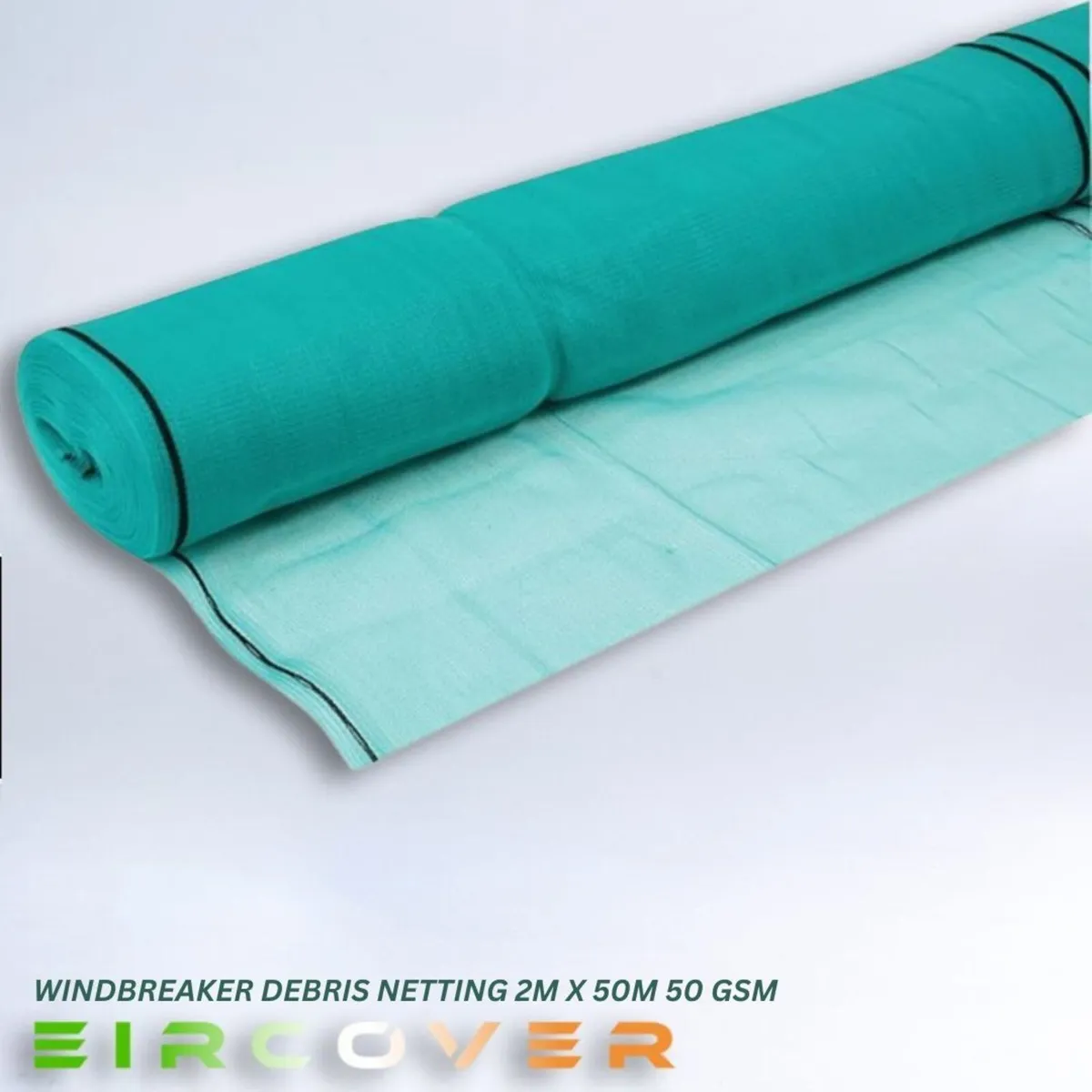 Windbreaker netting 2m x 50m - Green 50 gsm Green - Image 2