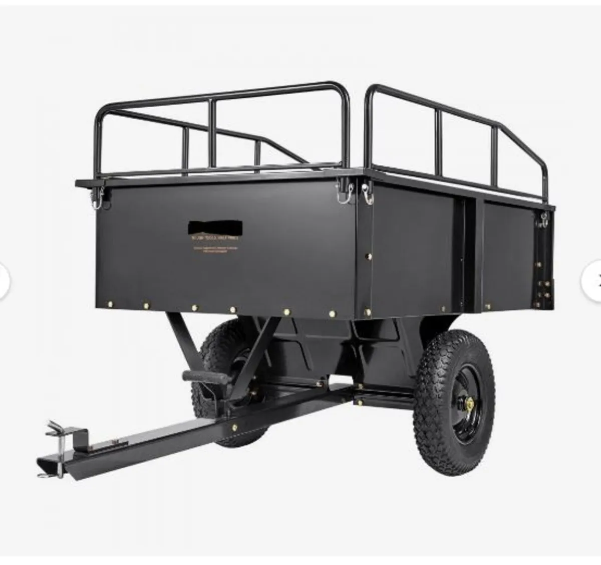 Heavy Duty ATV Trailer Steel Dump Cart - Image 1