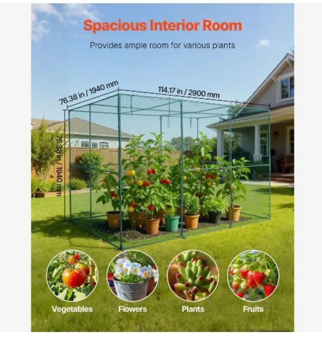 Crop Cage, 2.9 x 1.94 x 1.94 m Plant Protection - Image 2