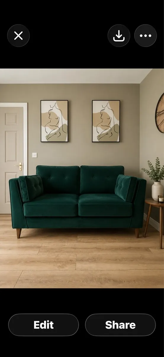 Large two seater couch - Image 1