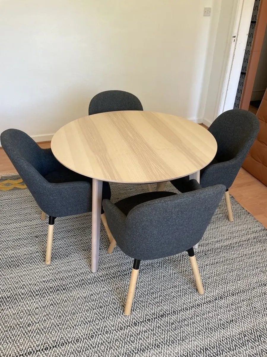 Ikea Lisabo Table and Janolof swivel chair - Image 1