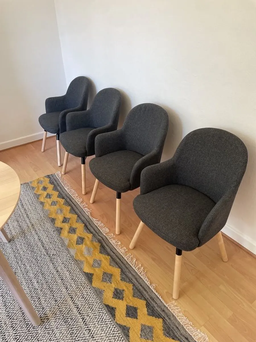 Ikea Lisabo Table and Janolof swivel chair - Image 2