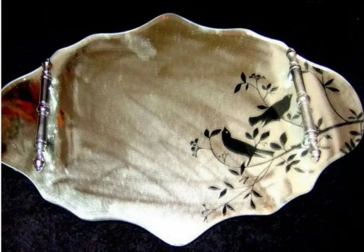 Vintage Harrods Glass Cocktail Tray - Image 2