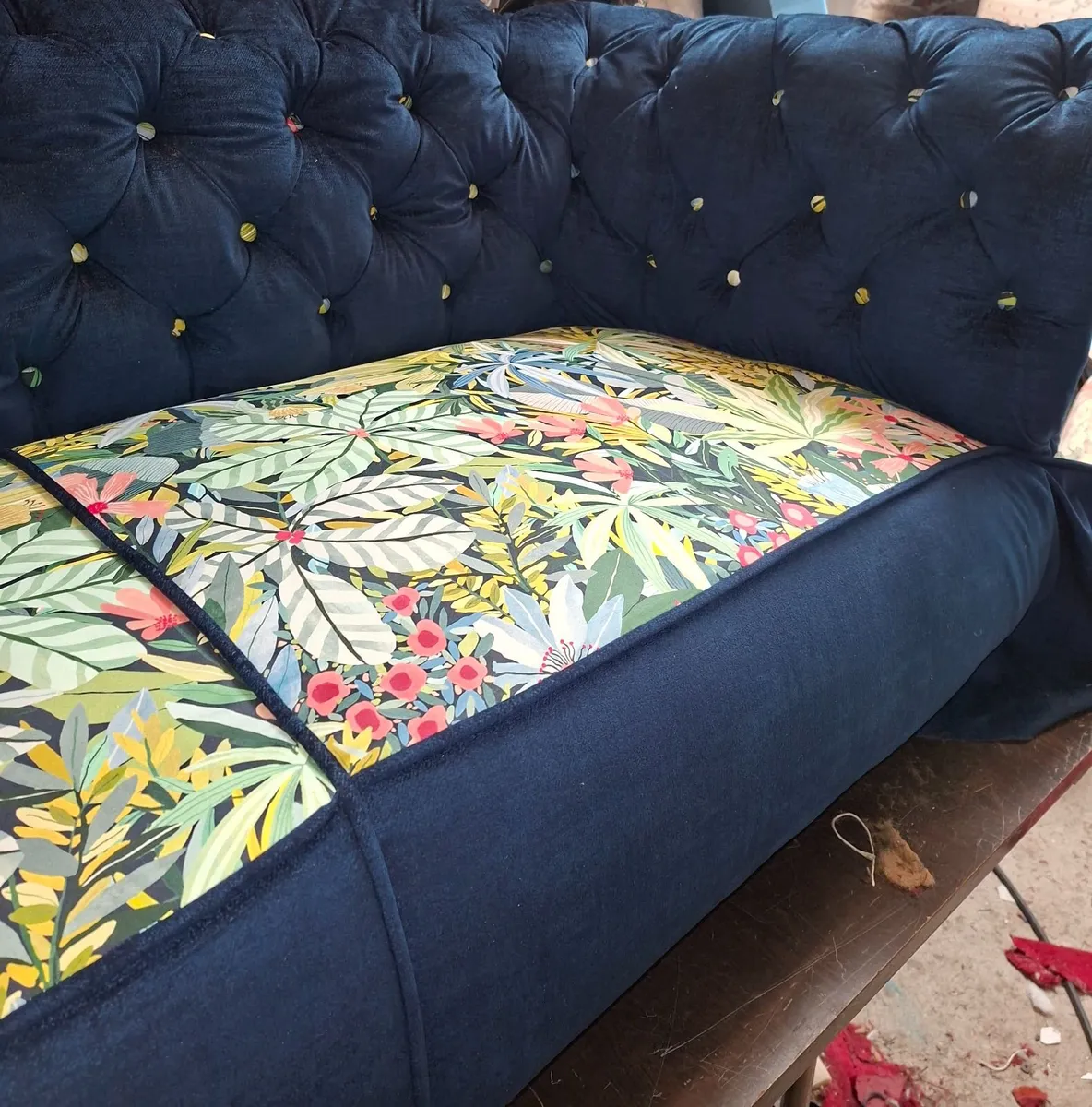Antique Chesterfield Couch - Image 4